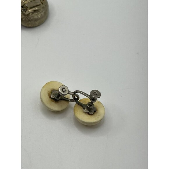 Exquisite Lot Of 5 Vintage Clip-On Earrings VERY PRETTY , SEE ALL - Picture 6 of 16